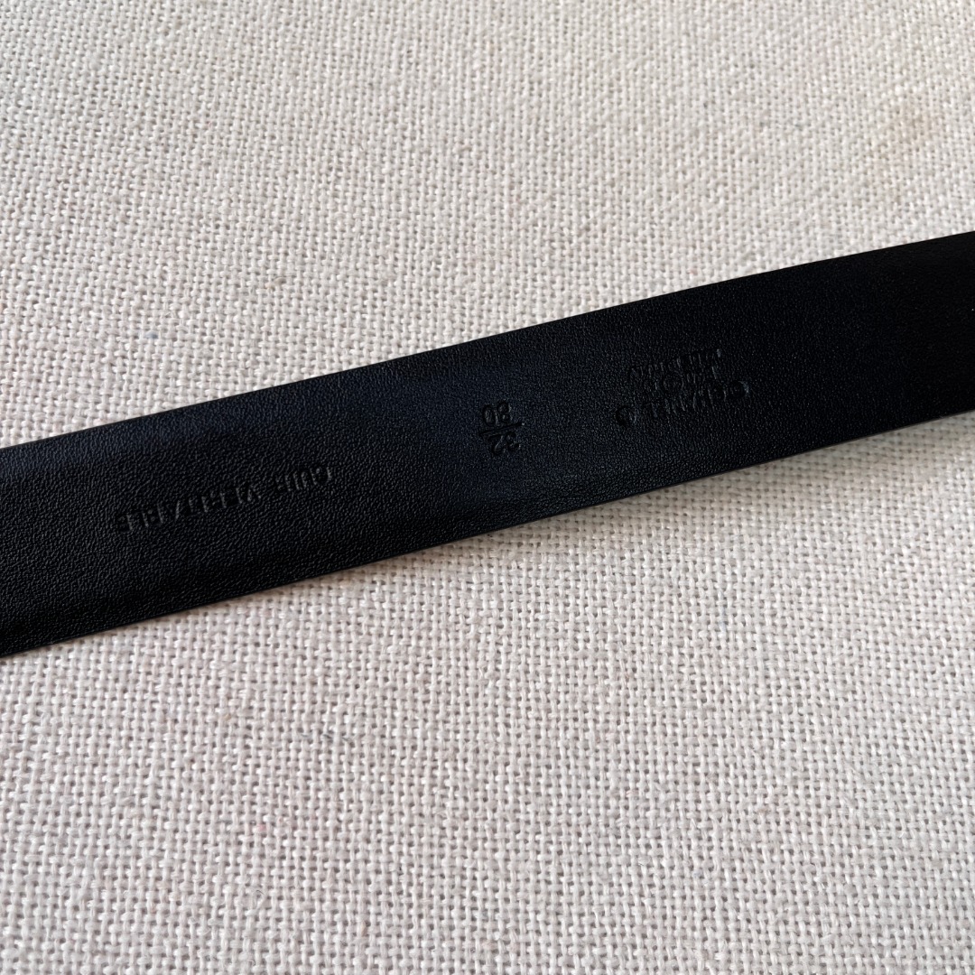 Ch**el casual style leather logo belts