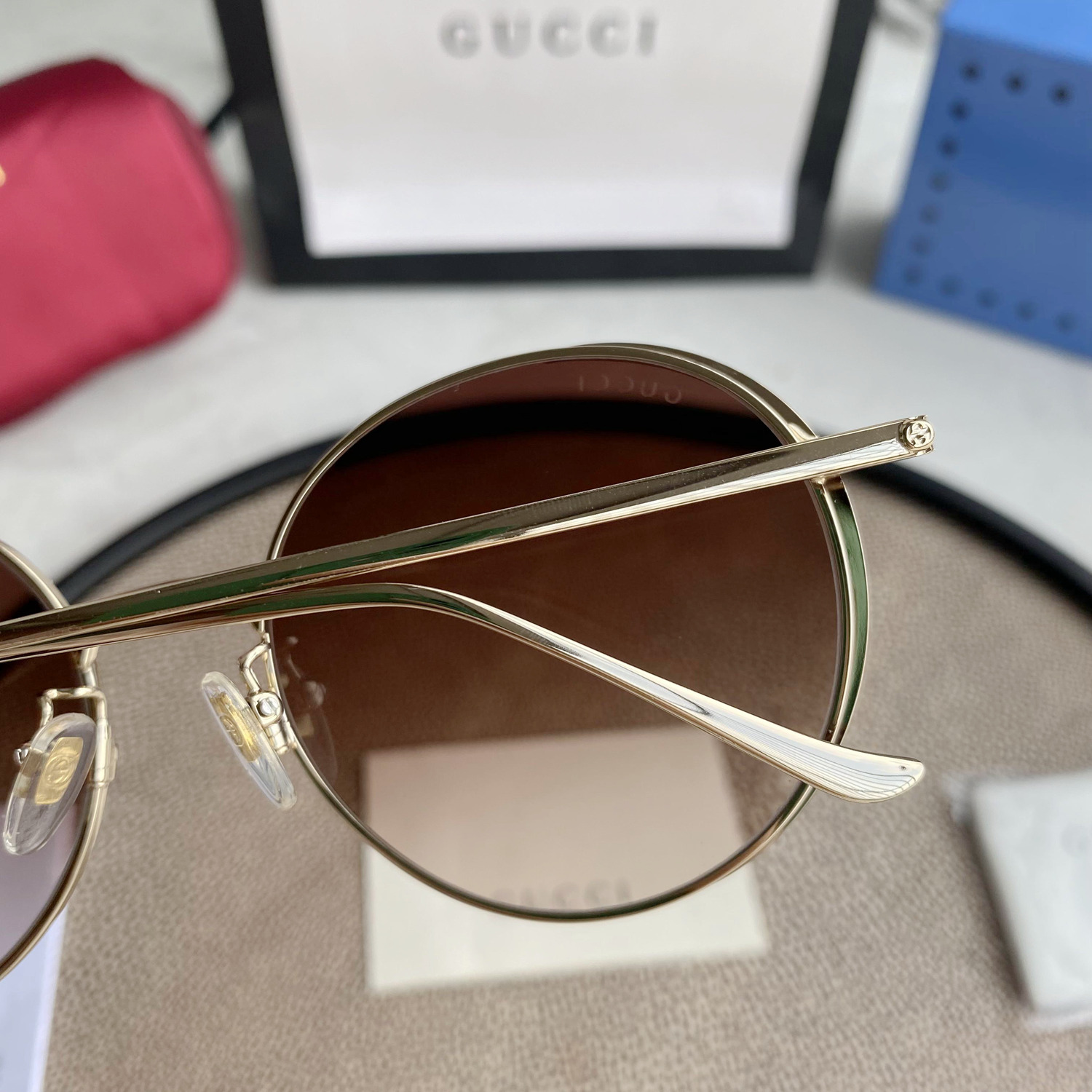 Ch10é eyewear engraved-logo round-frame sunglasses