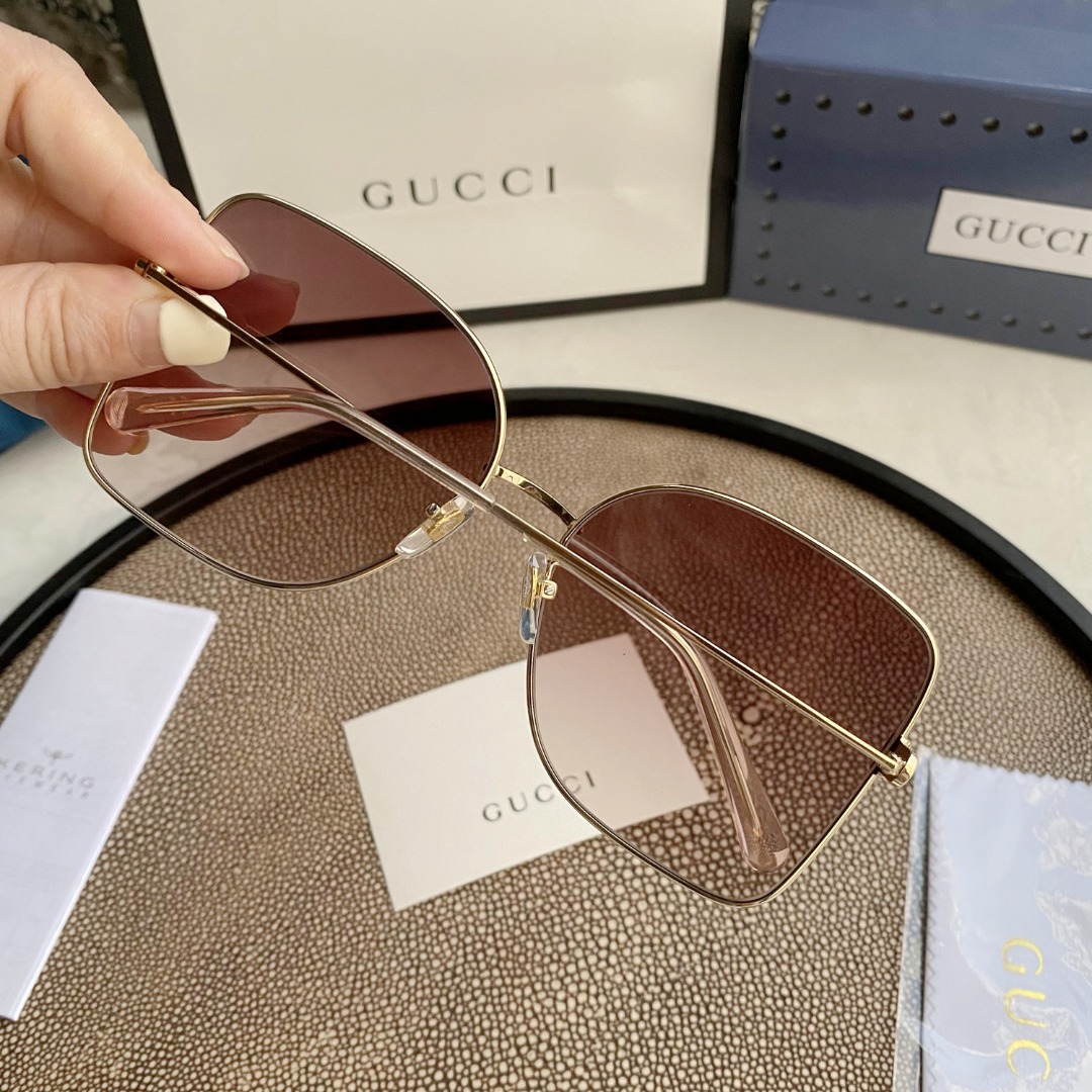 Gradient GG Metal & Acetate Butterfly Sunglasses