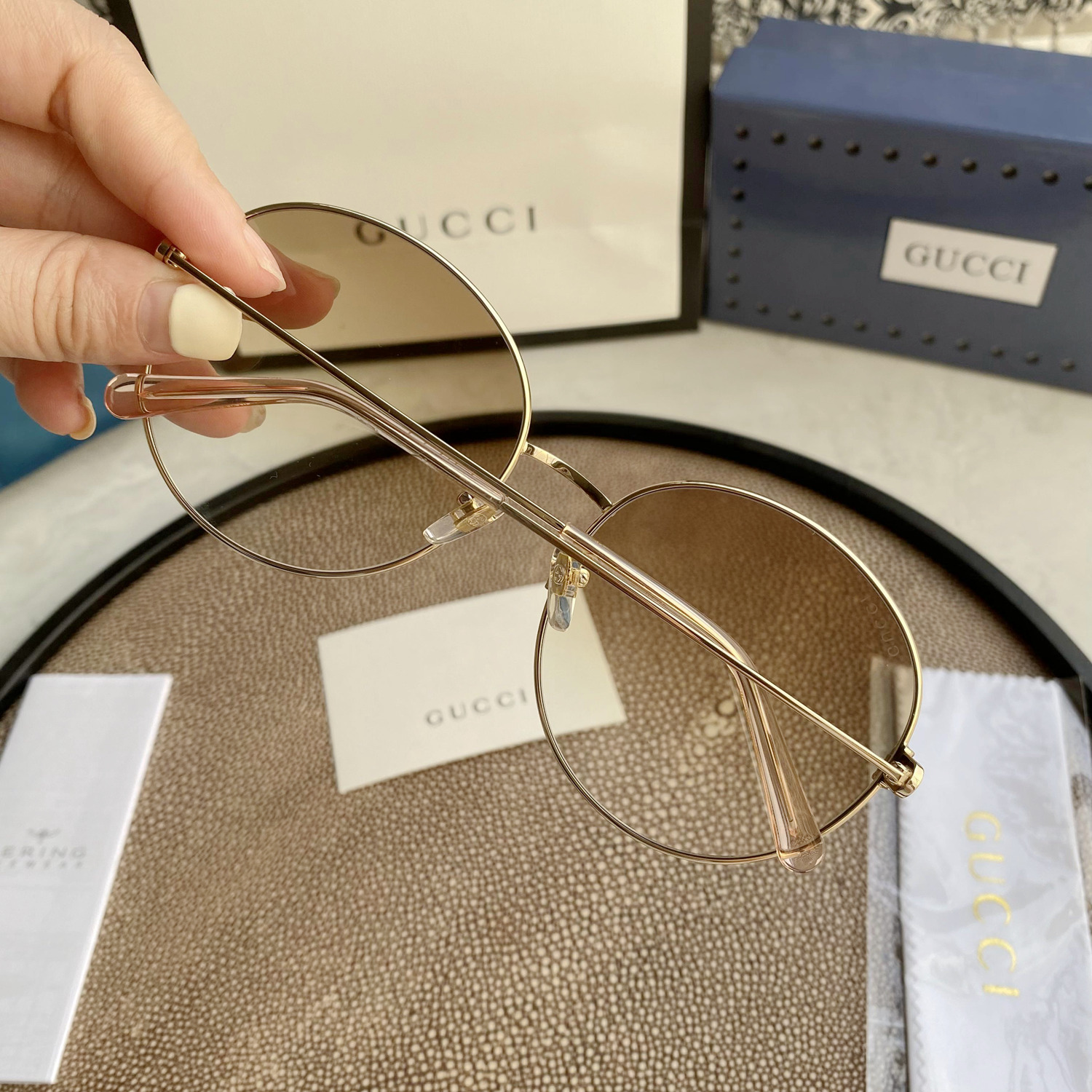 GG1336O Gold Oval Stainless Steel Frame