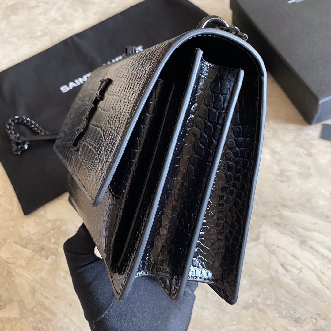MANHATTAN MEDIUM SHOPPING BAG IN BOX Sa1nt Lau*nt LEATHER