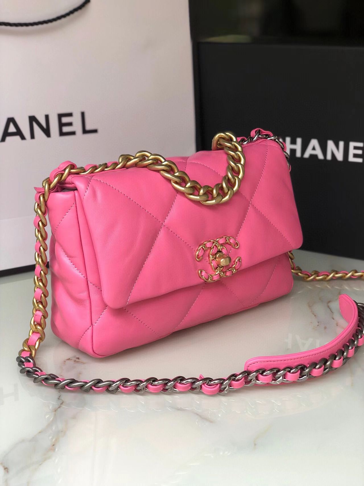 Pink Ch**el Flap bag