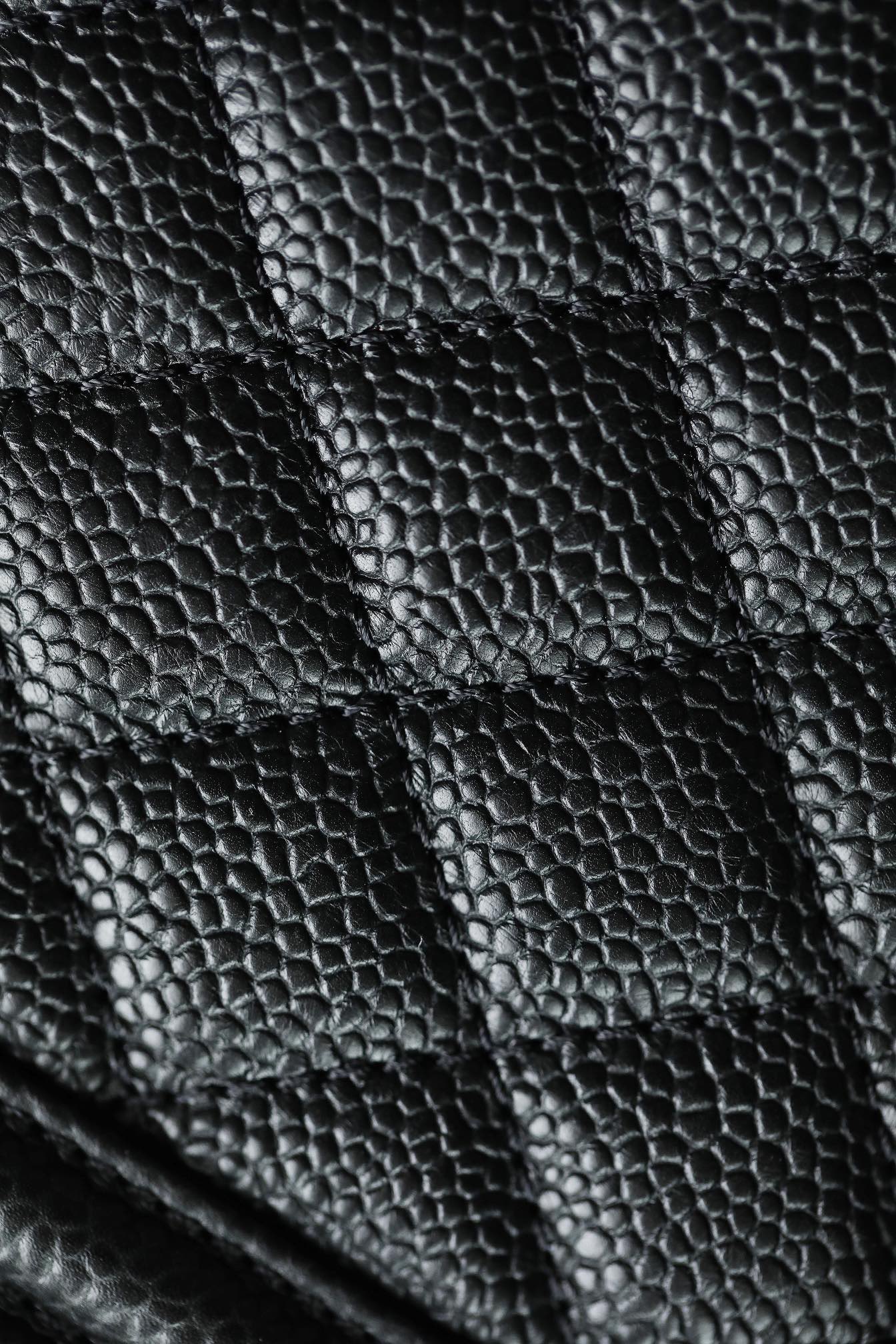 Ch**el Boy Sliver Hardware Caviar Cow Leather