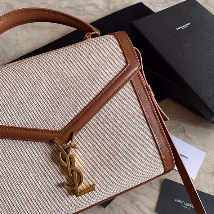 SOLFERINO LARGE SATCHEL IN BOX Sa1nt Lau*nt LEATHER