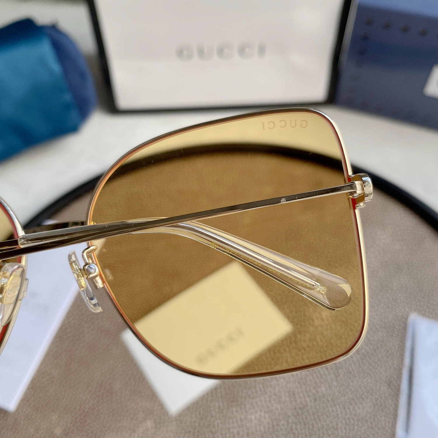 Gradient GG Metal & Acetate Butterfly Sunglasses