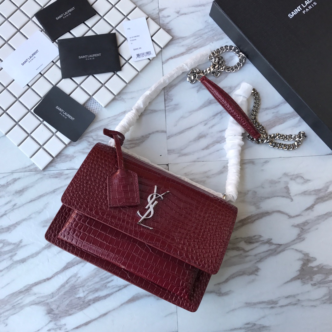 MANHATTAN MEDIUM SHOPPING BAG IN BOX Sa1nt Lau*nt LEATHER