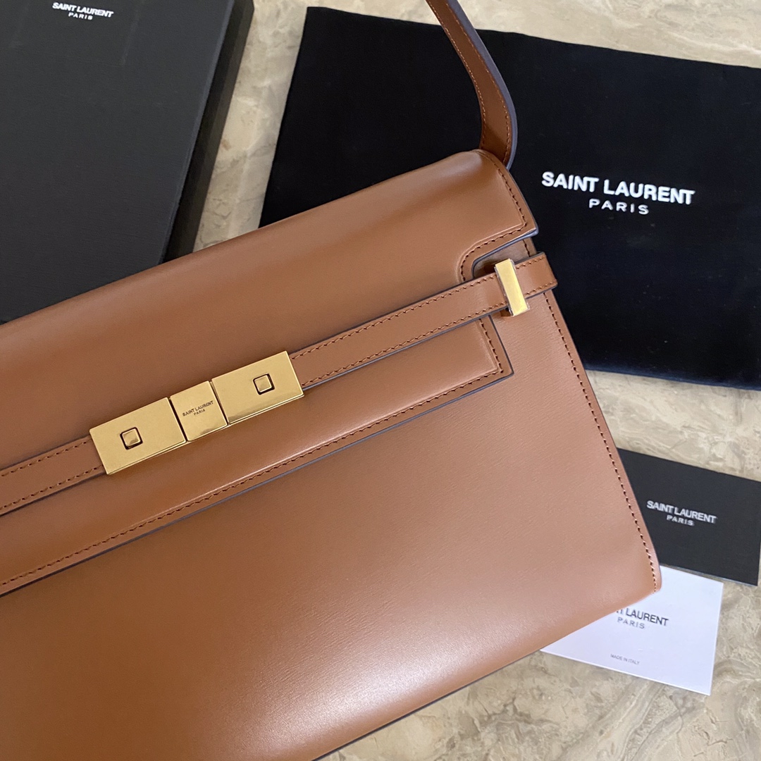 MANHATTAN MEDIUM SHOPPING BAG IN BOX Sa1nt Lau*nt LEATHER