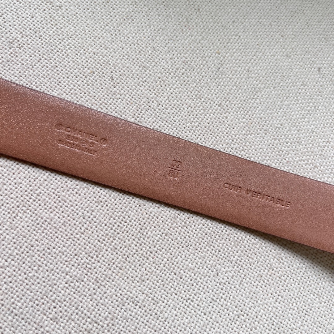 Ch**el CC logo leather belt