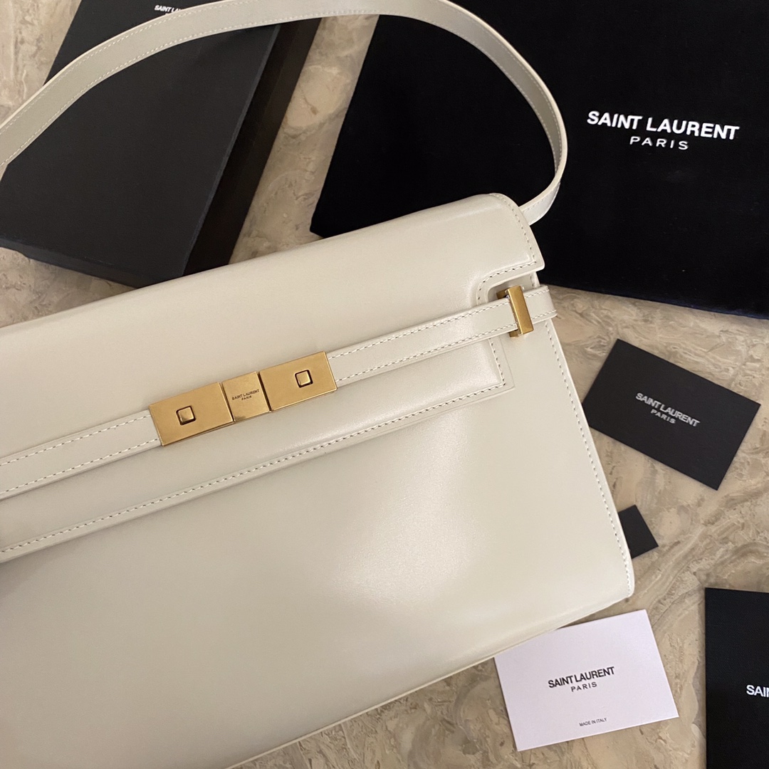 MANHATTAN MEDIUM SHOPPING BAG IN BOX Sa1nt Lau*nt LEATHER