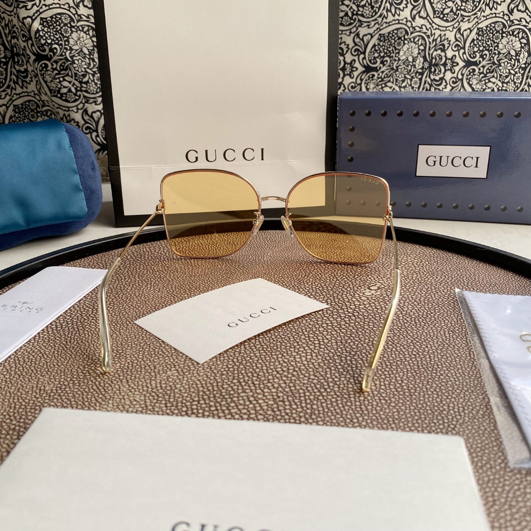 Gradient GG Metal & Acetate Butterfly Sunglasses