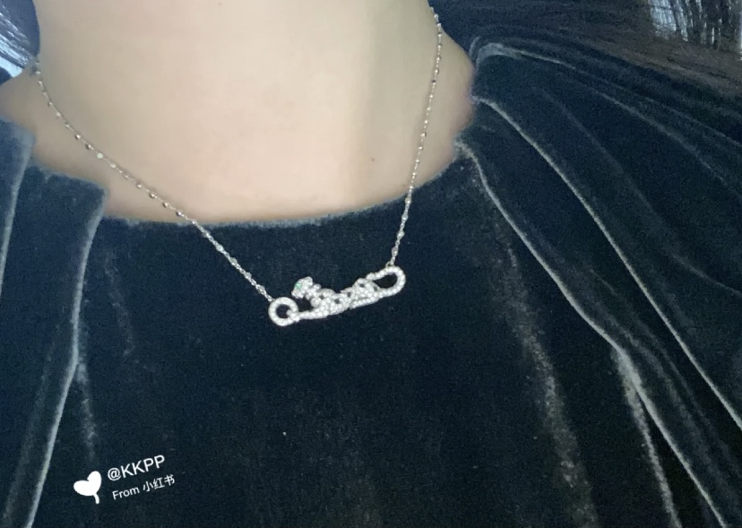 Jual Ca*t1er Full D1am0nd Leopard Necklace