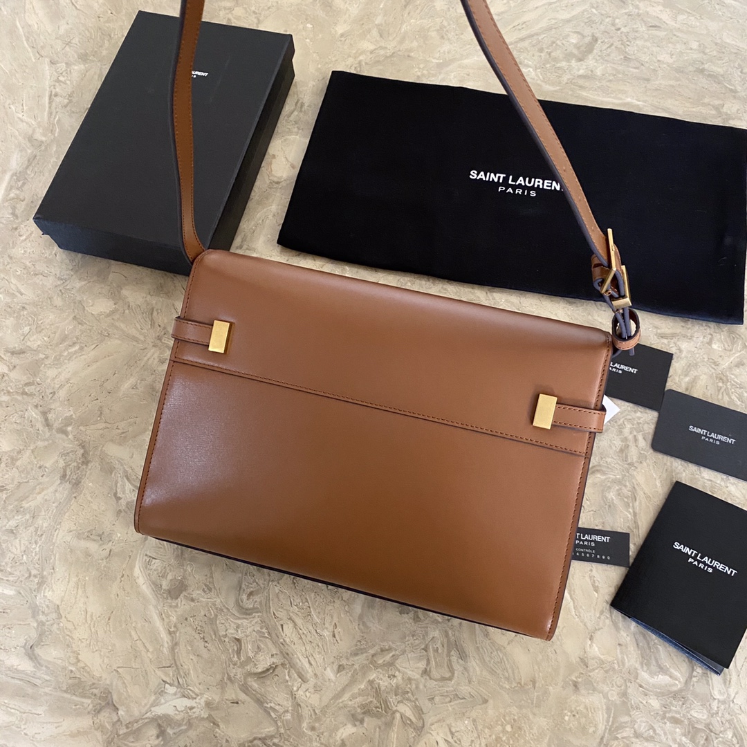 MANHATTAN MEDIUM SHOPPING BAG IN BOX Sa1nt Lau*nt LEATHER