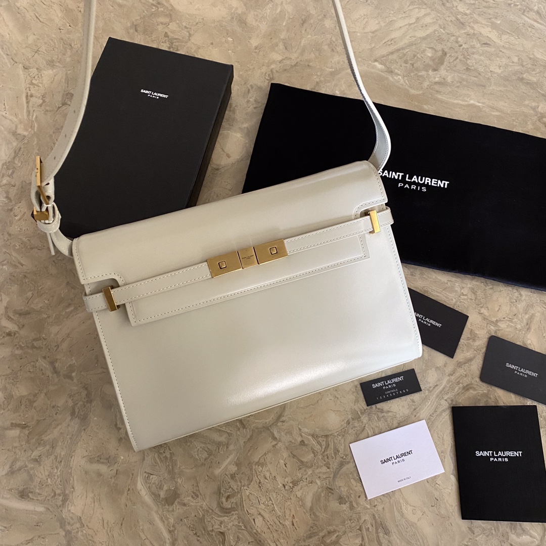 MANHATTAN MEDIUM SHOPPING BAG IN BOX Sa1nt Lau*nt LEATHER