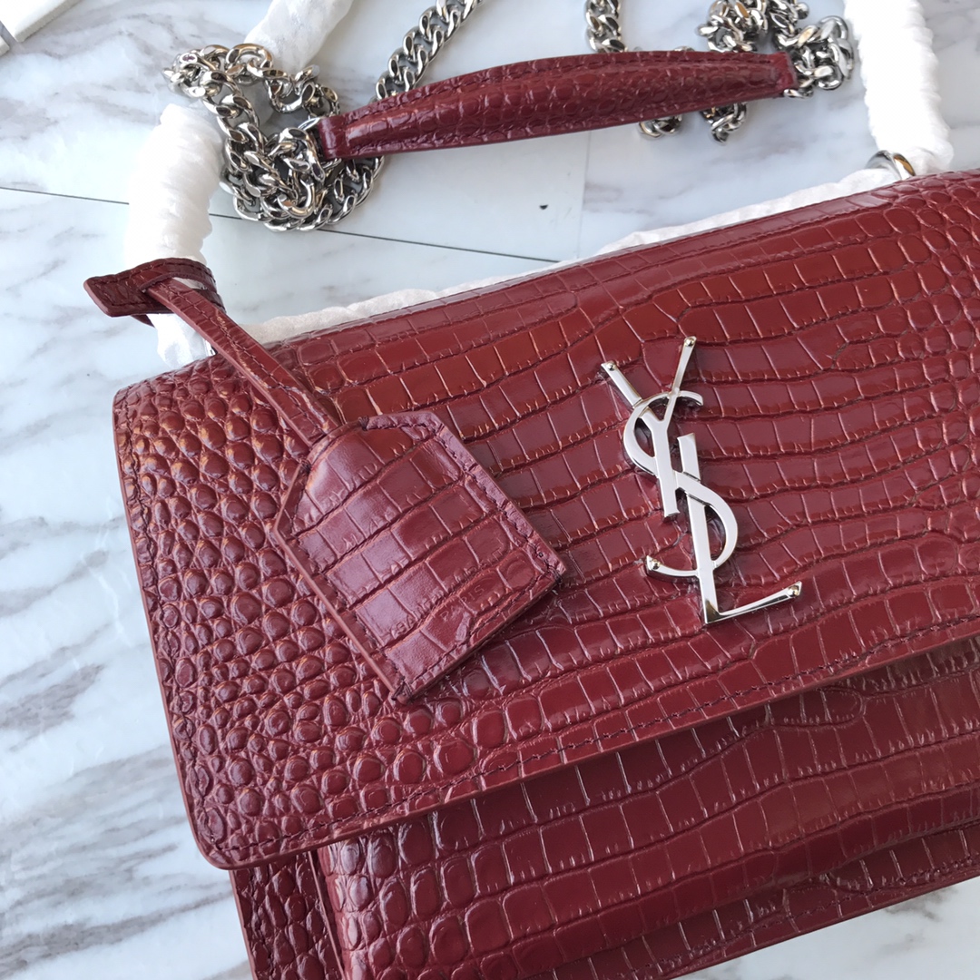MANHATTAN MEDIUM SHOPPING BAG IN BOX Sa1nt Lau*nt LEATHER