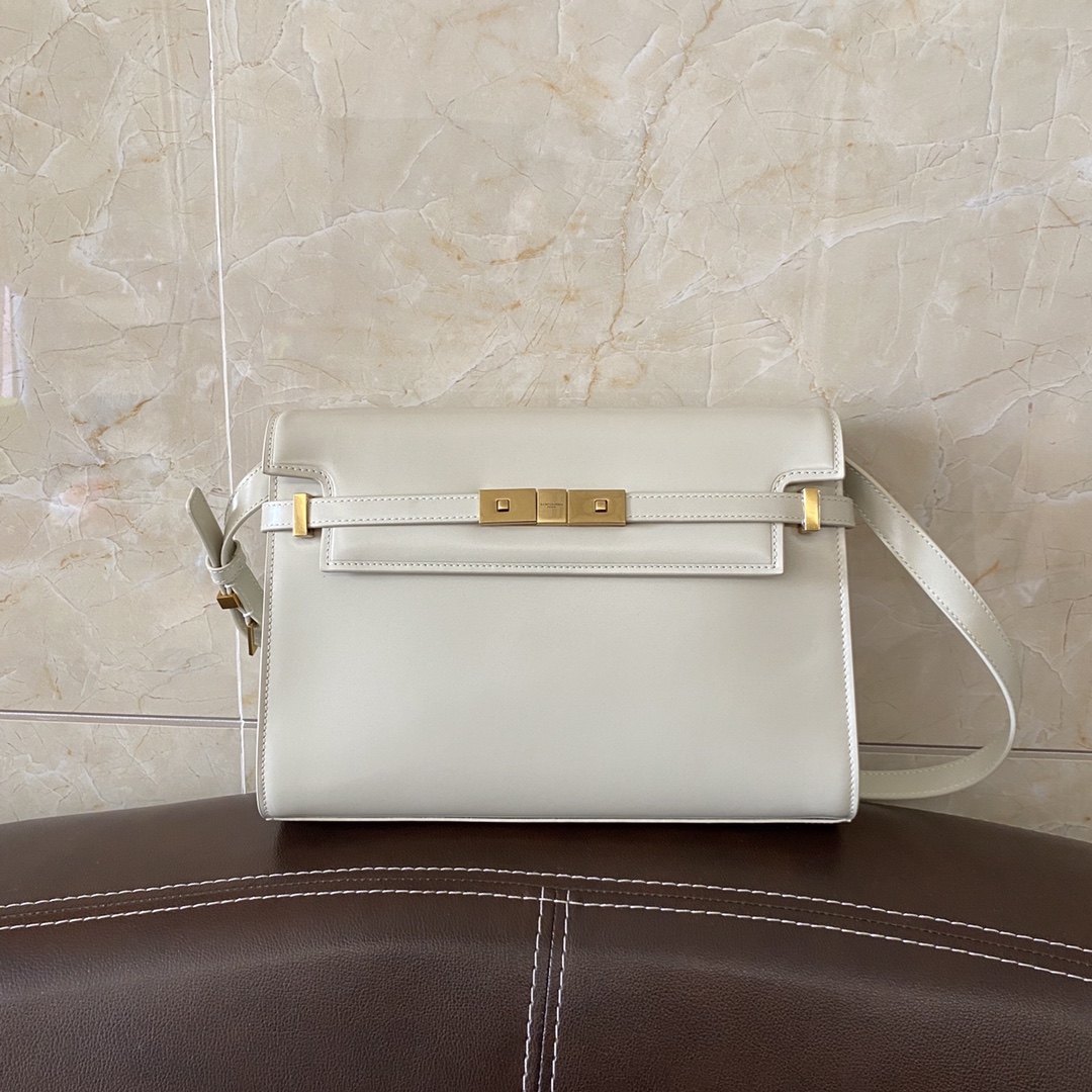 MANHATTAN MEDIUM SHOPPING BAG IN BOX Sa1nt Lau*nt LEATHER