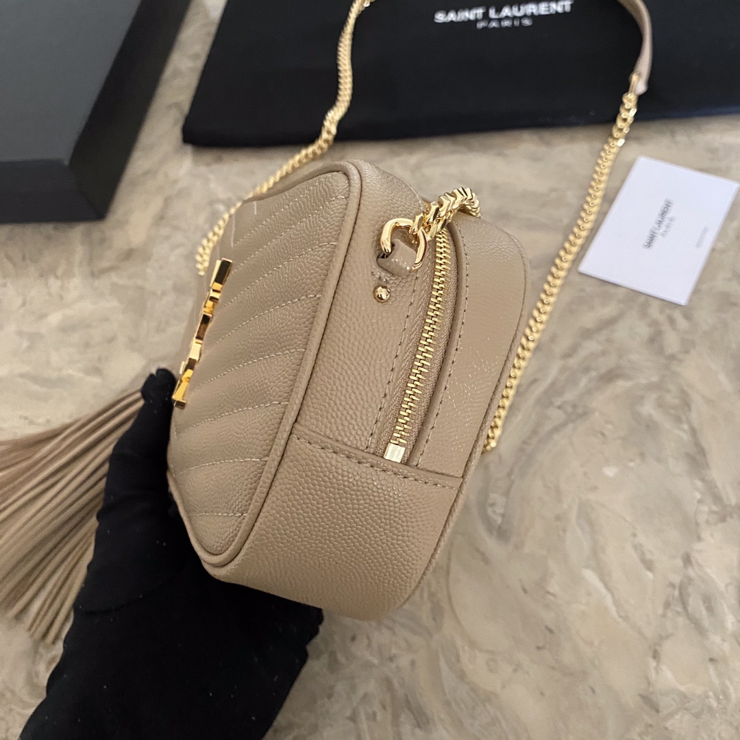 Y51 Mini Lou Quilted Leather Camera Bag