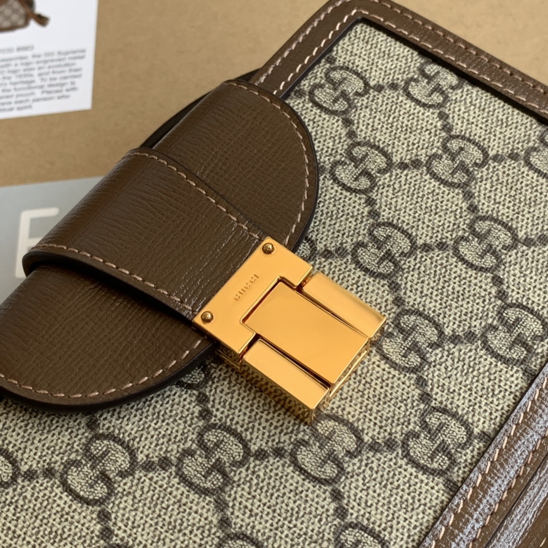 GG mini bag with clasp closure