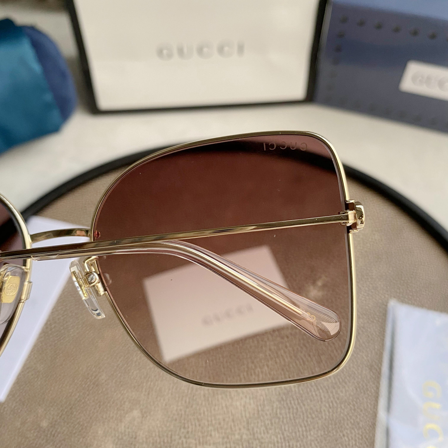 Gradient GG Metal & Acetate Butterfly Sunglasses