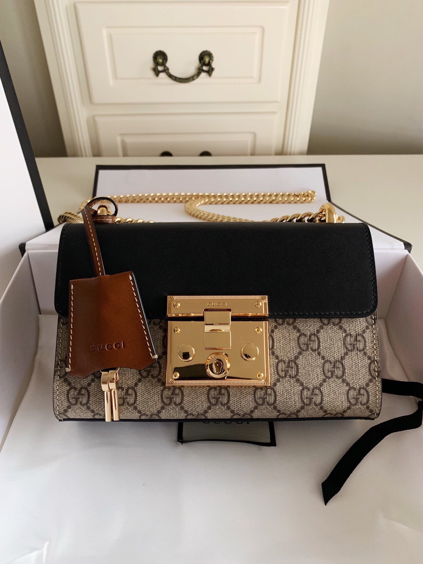 Gvc*1 Padlock Small Shoulder Bag