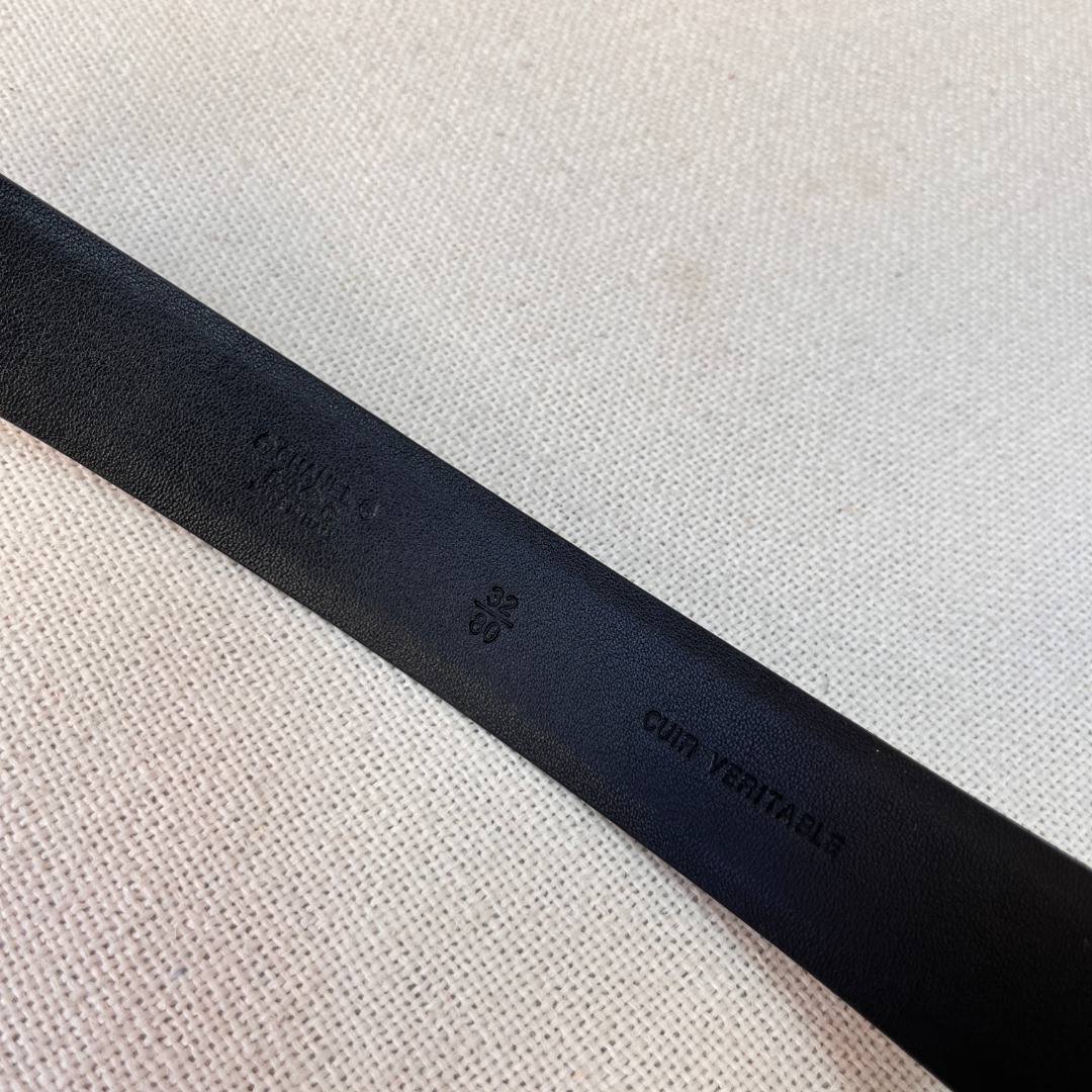 Ch**el casual style leather logo belts