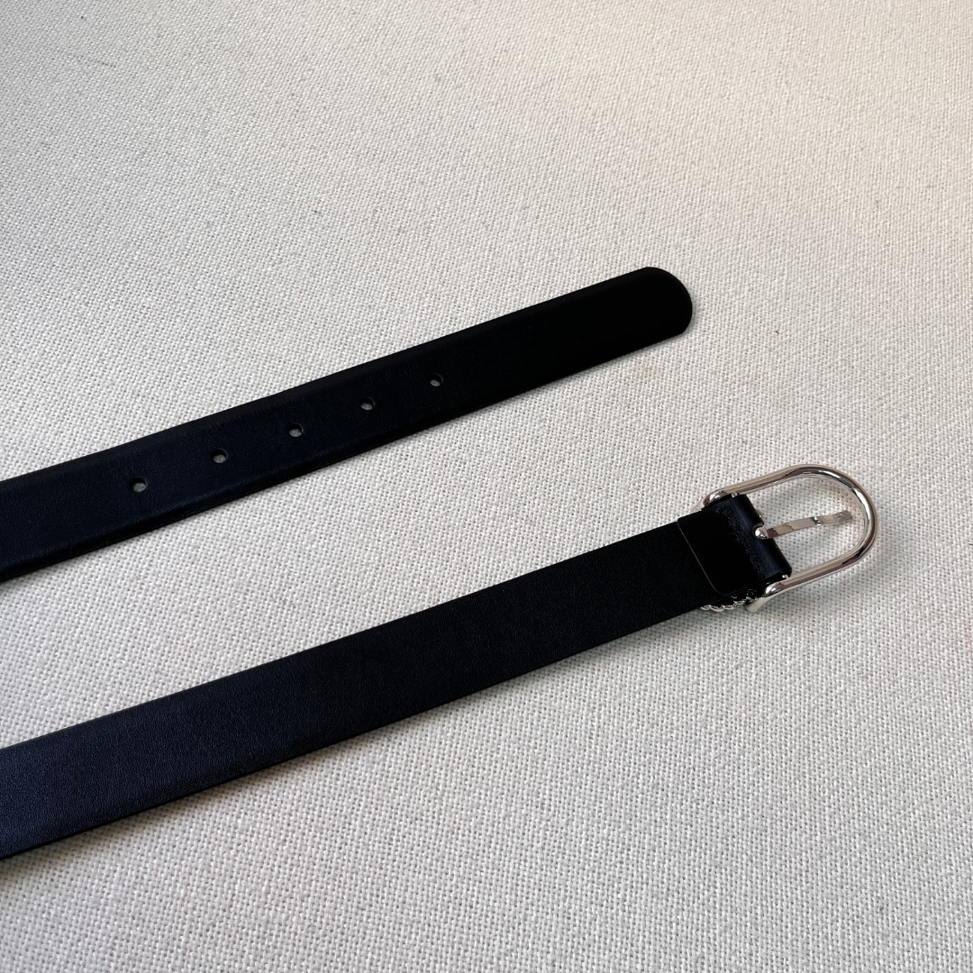 Ch**el casual style leather logo belts