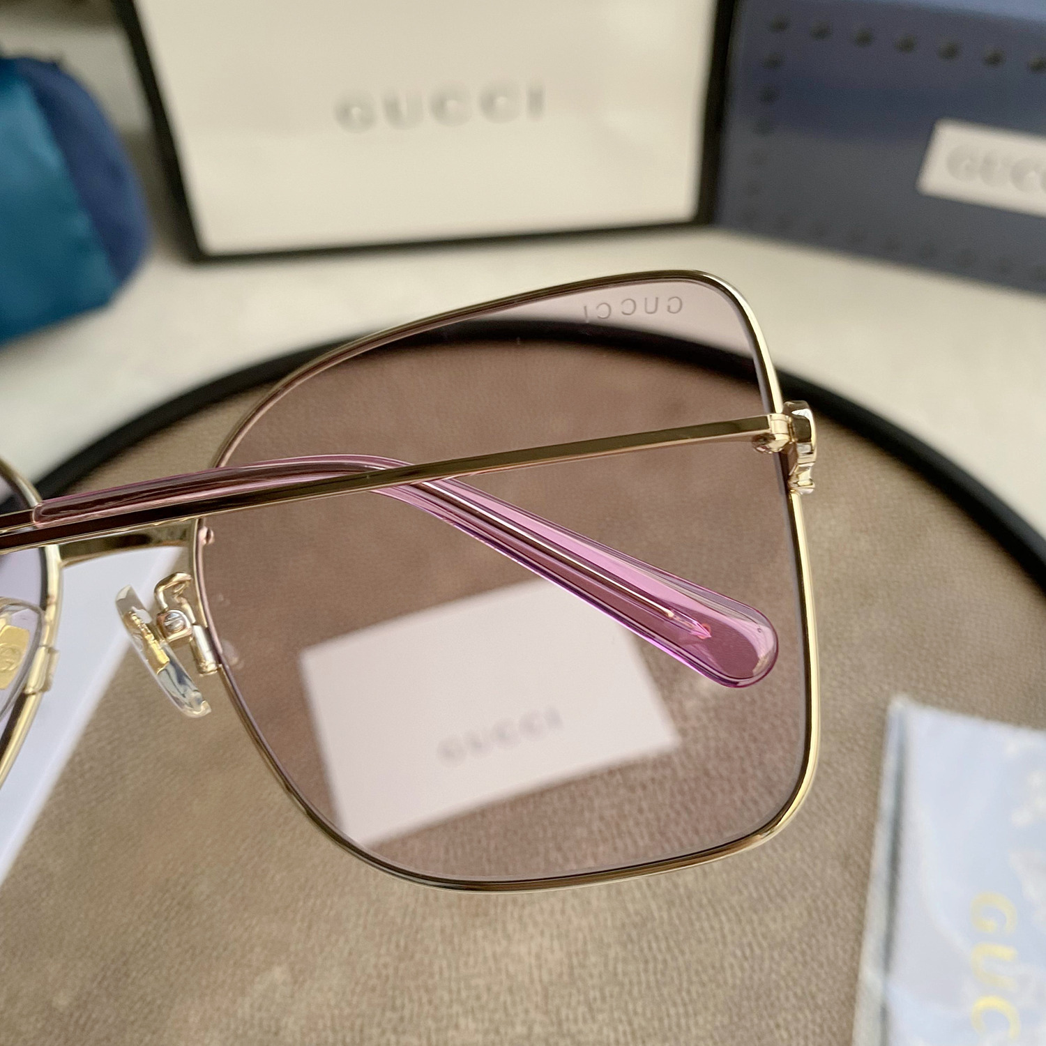 Gradient GG Metal & Acetate Butterfly Sunglasses