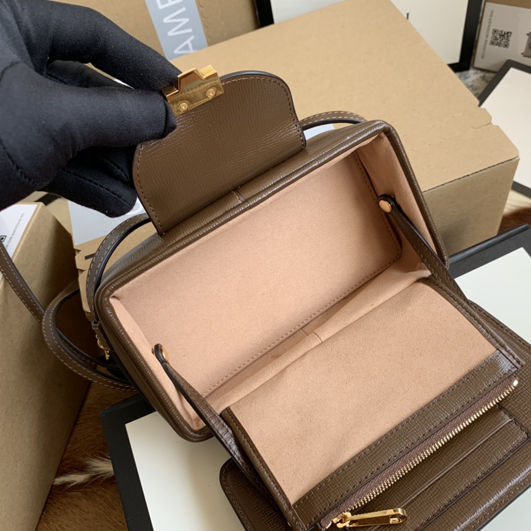 GG mini bag with clasp closure