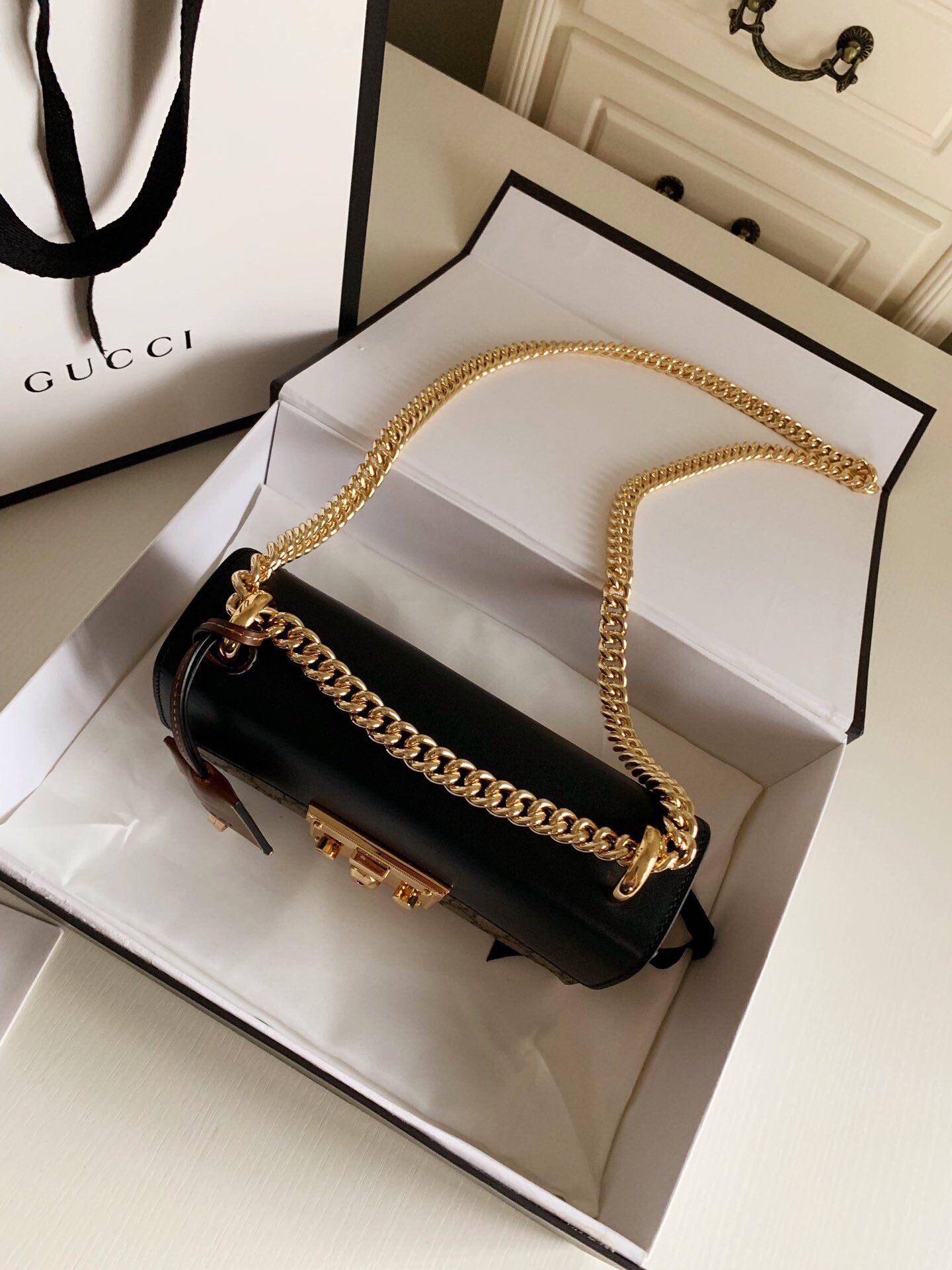 Gvc*1 Padlock Small Shoulder Bag