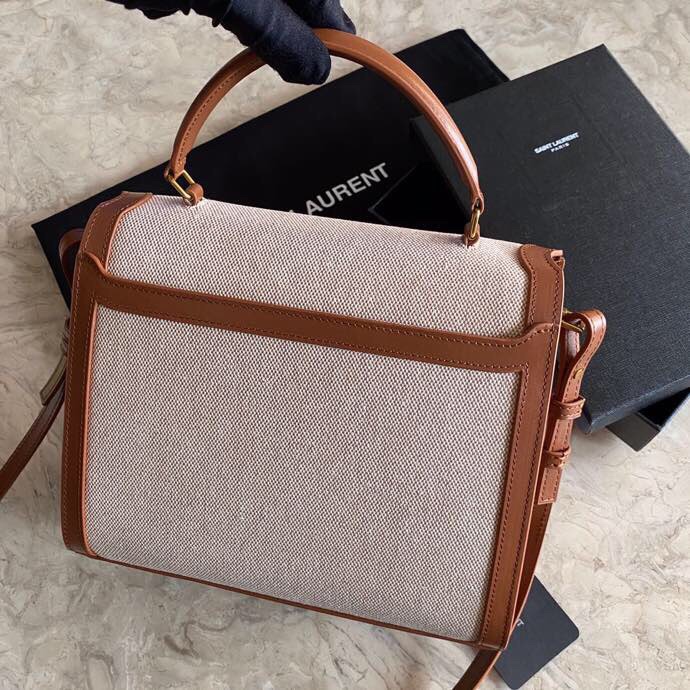 SOLFERINO LARGE SATCHEL IN BOX Sa1nt Lau*nt LEATHER