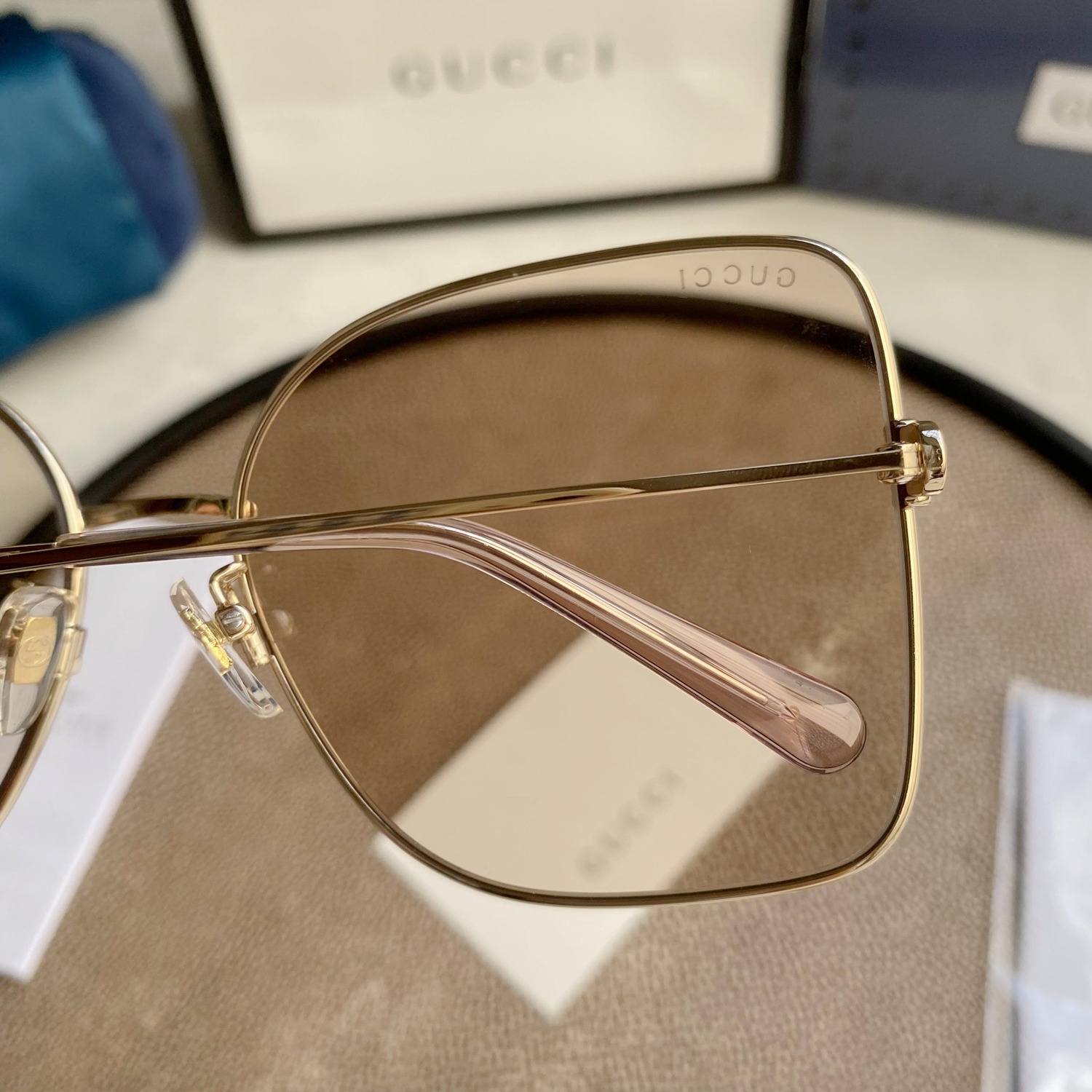 Gradient GG Metal & Acetate Butterfly Sunglasses