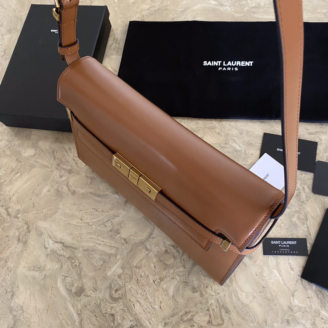 MANHATTAN MEDIUM SHOPPING BAG IN BOX Sa1nt Lau*nt LEATHER