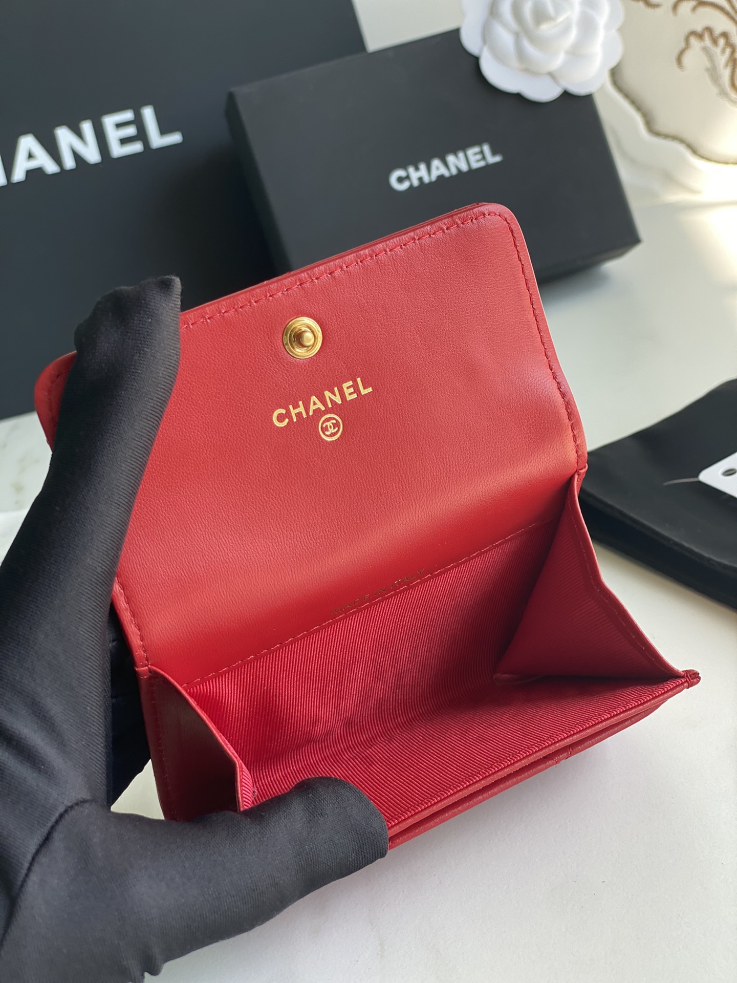 Ch**el 19 FLAP CARD HOLDER