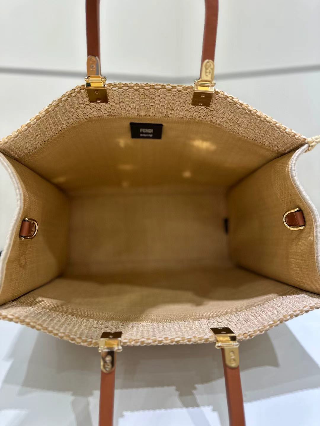 F**di Sunshine Raffia Tote