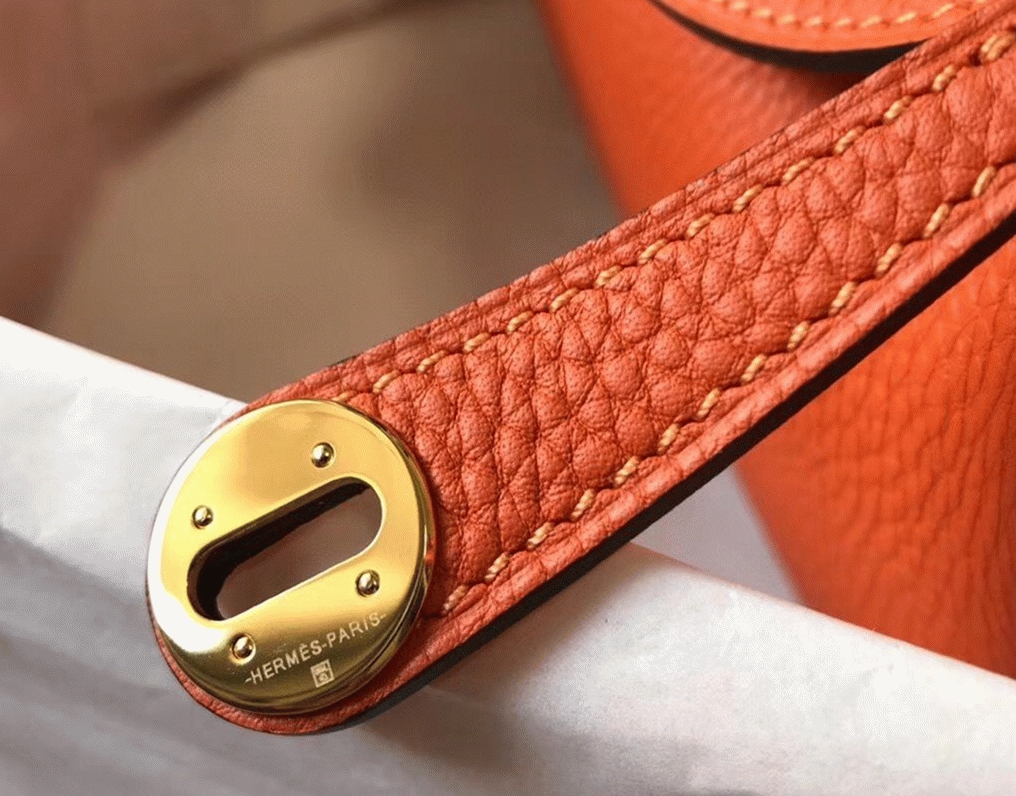 Replica H**me5 Lindy Mini handbag in orange color
