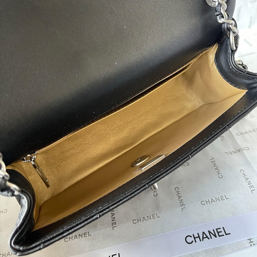 Ch**el Pearl Crush Mini Rectangular Flap