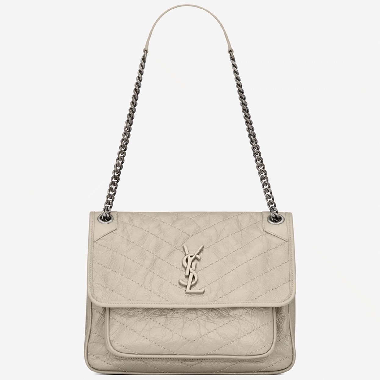 Replica Sa1nt Lau*nt Niki Medium Chain Bag White