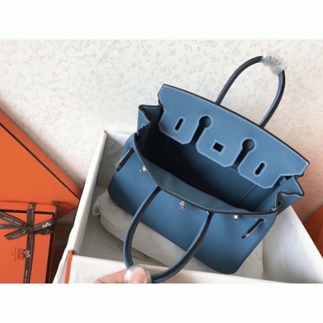 Luxury H**me5 Birkin 25cm Counterfeit in Blue Jean Color