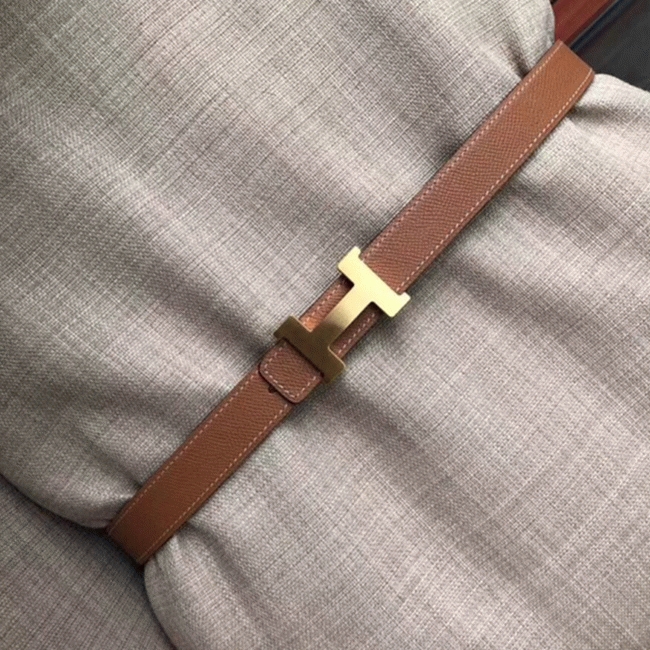 Brown epsom 1:1 replica H**me5 Mini Constance belt buckle
