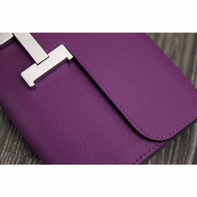 Purple fake designer H**me5 Constance wallet