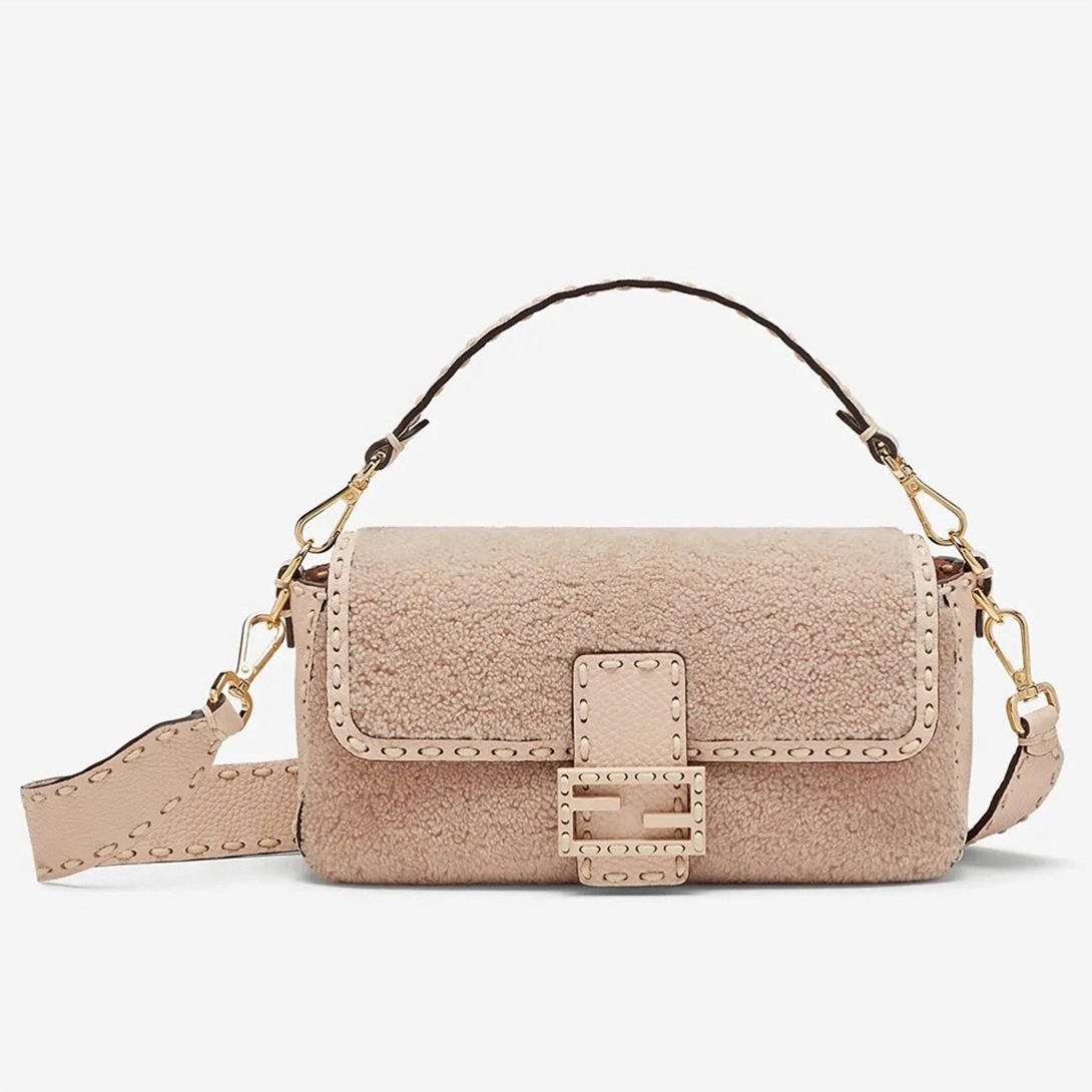 Top Quality Fake F**di Medium Baguette Bag In Beige