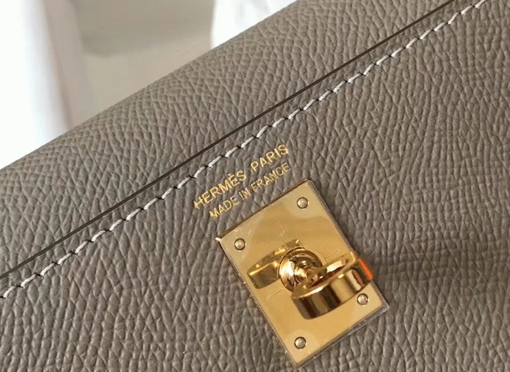 H**me5 Kelly Mini II Bag Fake in Gris Asphalt