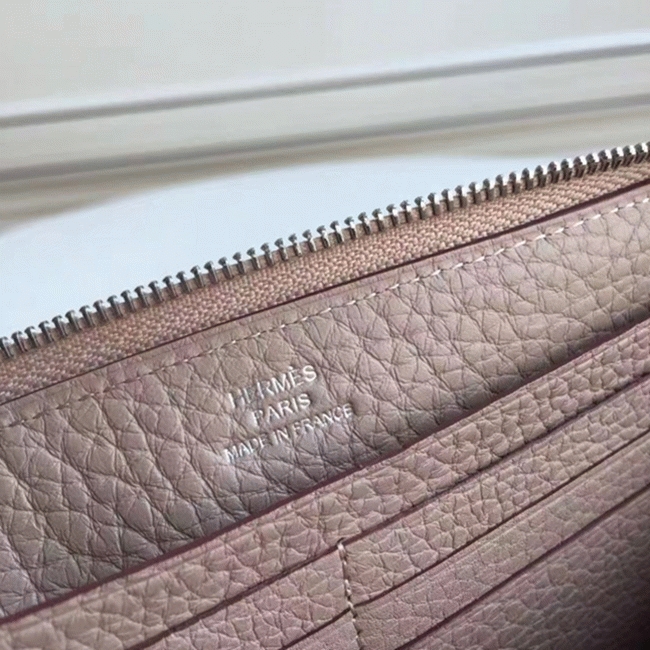 Grey Luxury Imitation H**me5 Wallet Azap Zipped