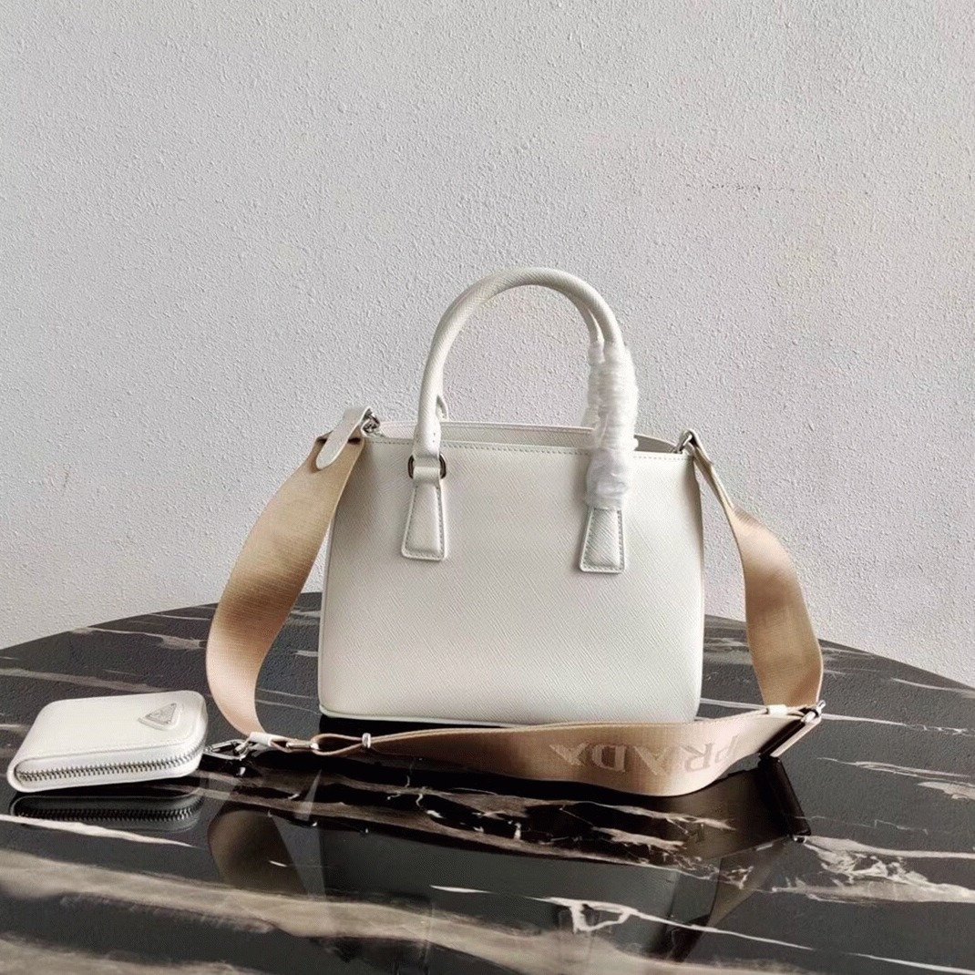 White Pra*a Galleria Mini Bag Fake