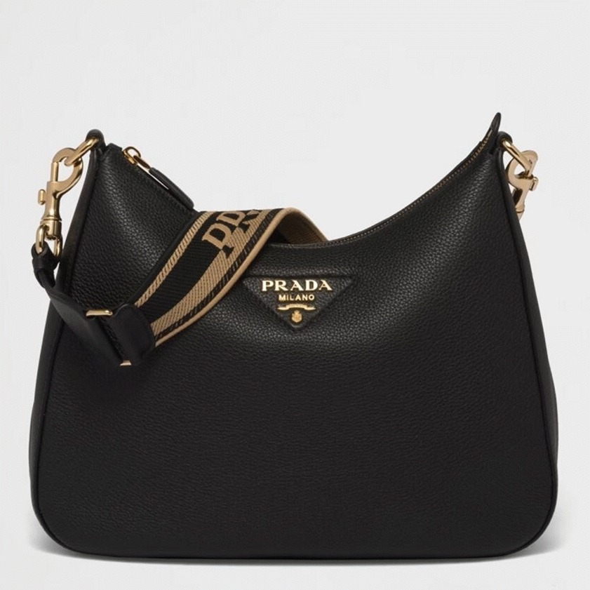 Pra*a Shoulder Bag Knockoff in Black