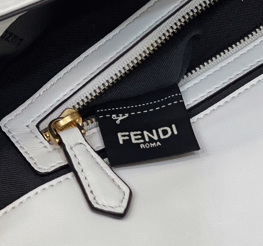 Top Quality Knockoff F**di Large Baguette Bag In White FF