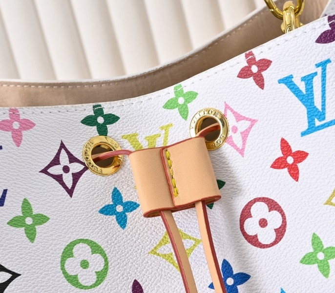 LV X TM Multicolored NeoNoe MM In White