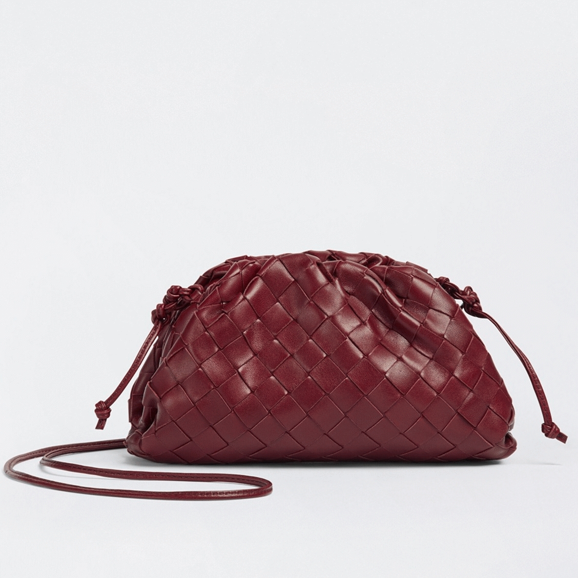 Fake B0tt*ga Ven*ta Mini Pouch with Strap Bordeaux