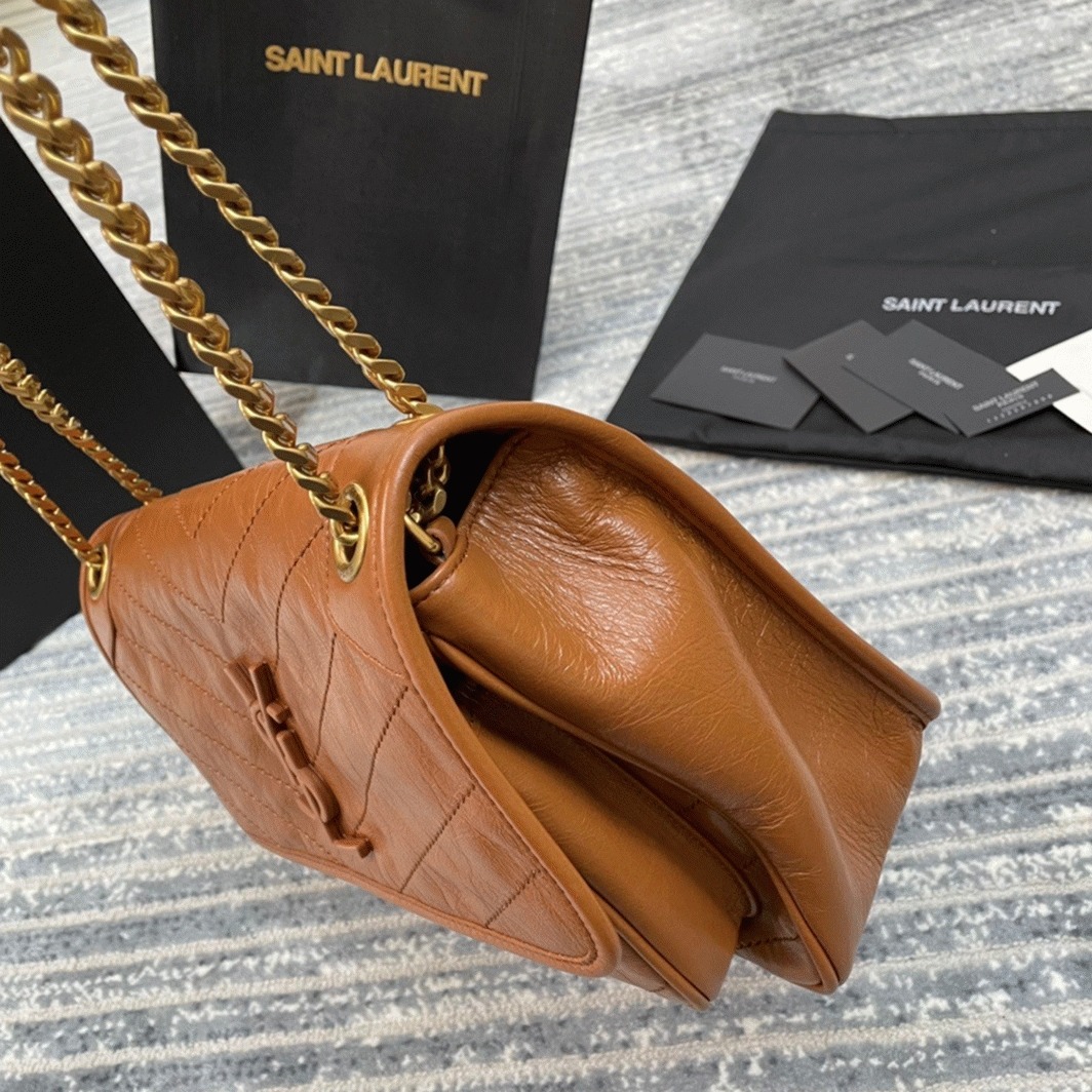 Fake Sa1nt Lau*nt Niki Medium Chain Bag Brown