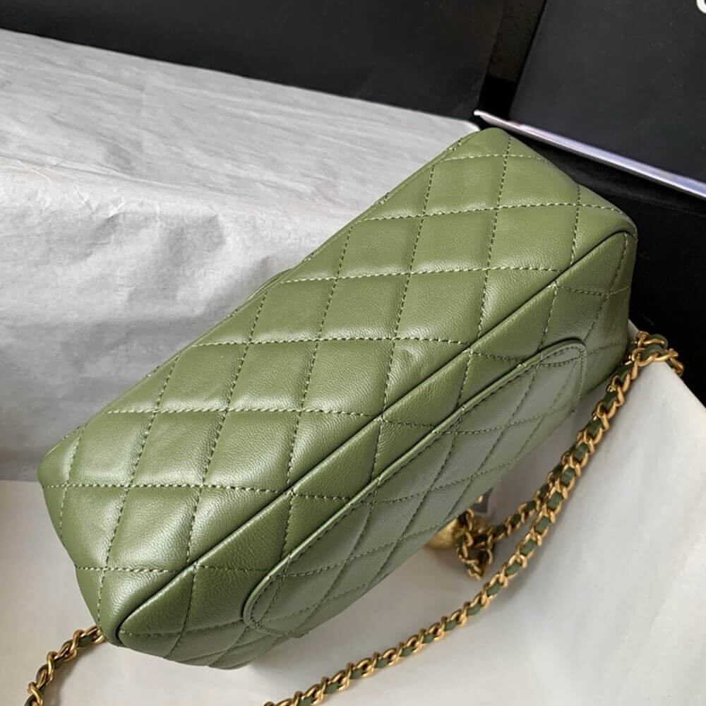 Ch**el Pearl Crush Mini Rectangular Flap