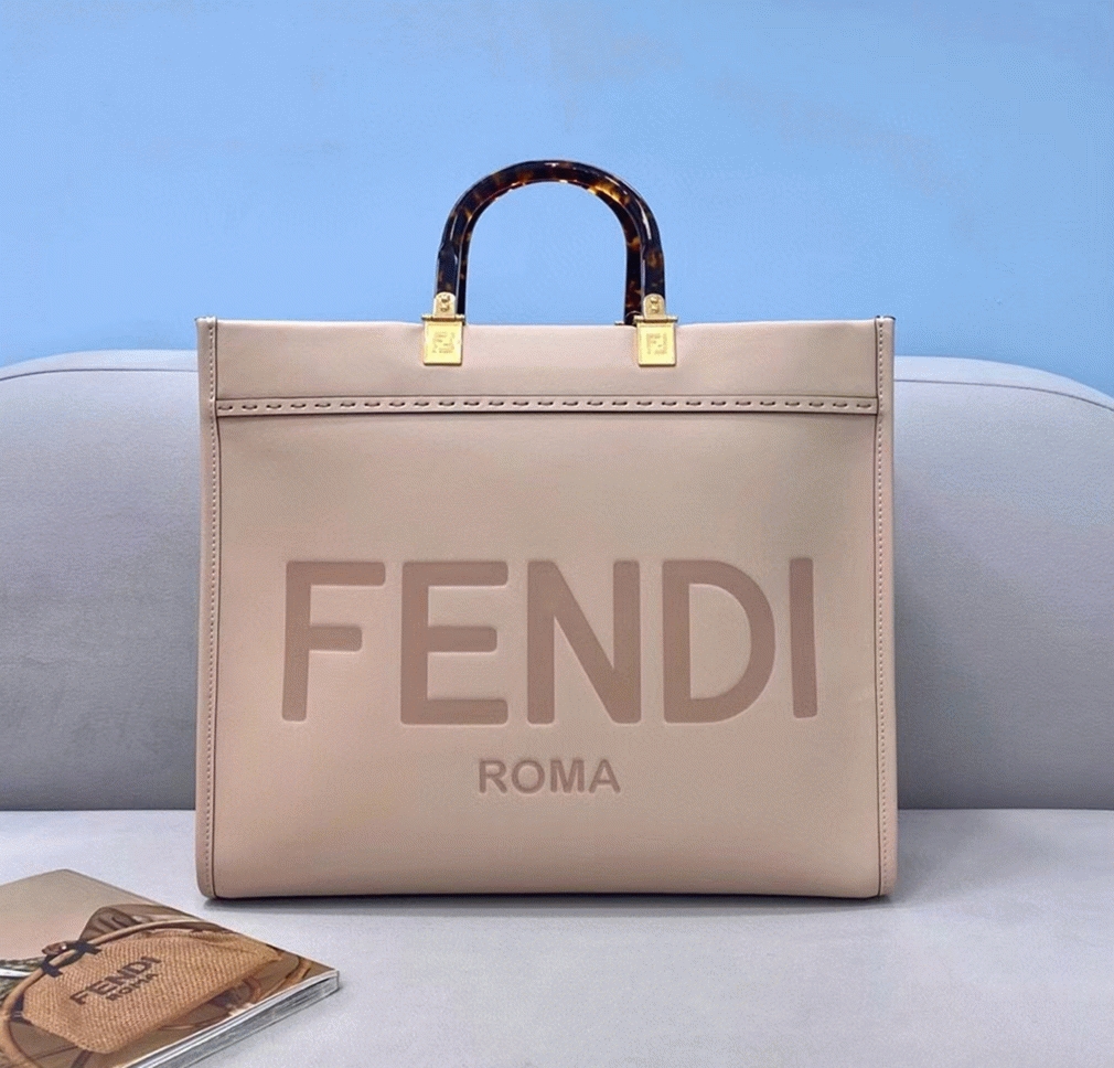 Top Quality Knockoff F**di Sunshine Medium Tote Bag In Beige Calfskin